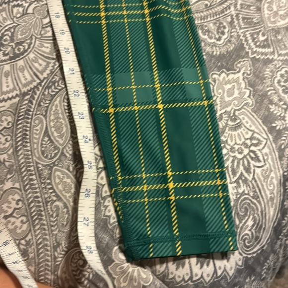 NDSU bison green yellow plaid athletic leggings - Picture 6 of 6